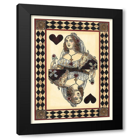 Harlequin Cards IV Black Modern Wood Framed Art Print with Double Matting by Vision Studio