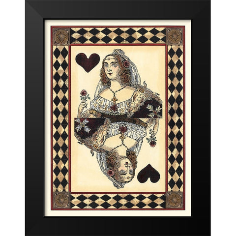 Harlequin Cards IV Black Modern Wood Framed Art Print by Vision Studio