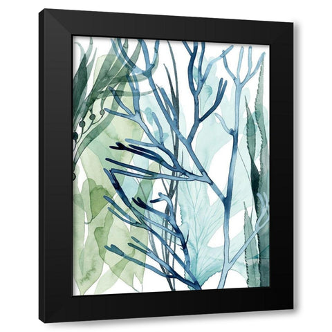Sea Leaves II Black Modern Wood Framed Art Print by Popp, Grace