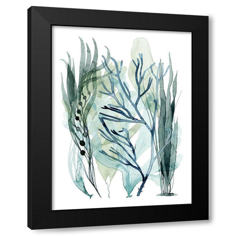 Sea Leaves III Black Modern Wood Framed Art Print with Double Matting by Popp, Grace