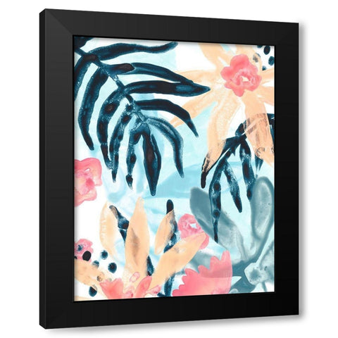 Island Intuition I Black Modern Wood Framed Art Print by Vess, June Erica
