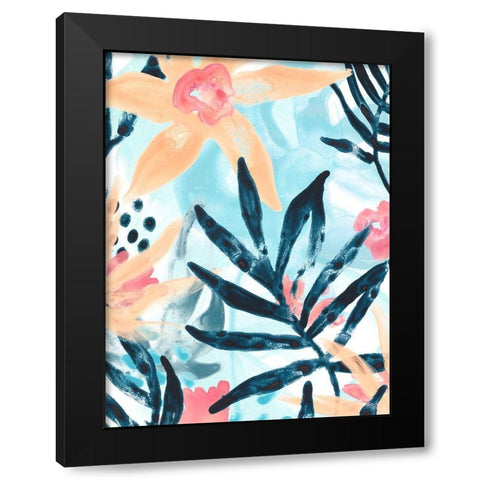 Island Intuition II Black Modern Wood Framed Art Print with Double Matting by Vess, June Erica