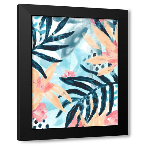Island Intuition III Black Modern Wood Framed Art Print by Vess, June Erica