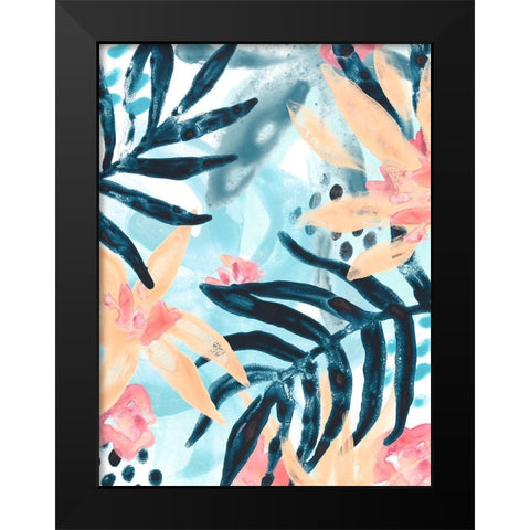 Island Intuition III Black Modern Wood Framed Art Print by Vess, June Erica