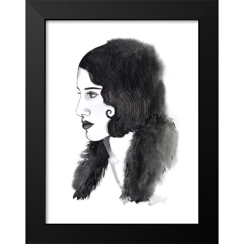 Gatsby Girl II Black Modern Wood Framed Art Print by Popp, Grace