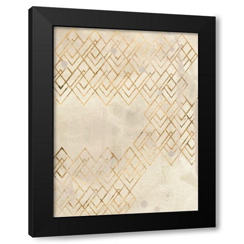 Deco Pattern in Cream IV Black Modern Wood Framed Art Print by Vess, June Erica