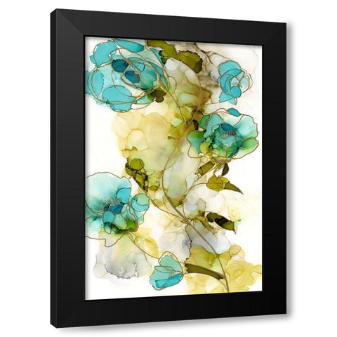 Flower Facets I Black Modern Wood Framed Art Print with Double Matting by Goldberger, Jennifer