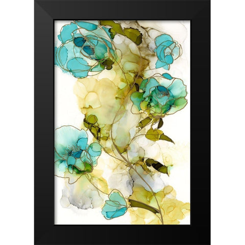 Flower Facets I Black Modern Wood Framed Art Print by Goldberger, Jennifer