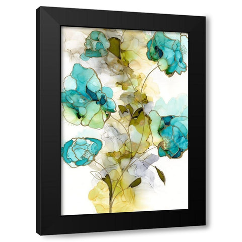 Flower Facets II Black Modern Wood Framed Art Print by Goldberger, Jennifer