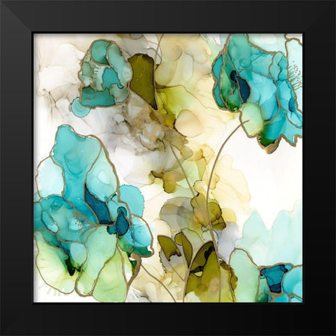 Flower Facets IV Black Modern Wood Framed Art Print by Goldberger, Jennifer