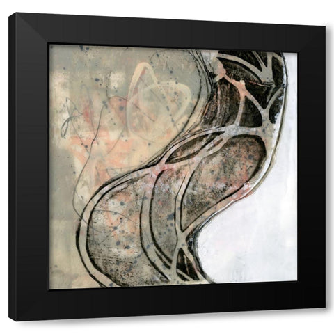 Wave Flux I Black Modern Wood Framed Art Print with Double Matting by Goldberger, Jennifer