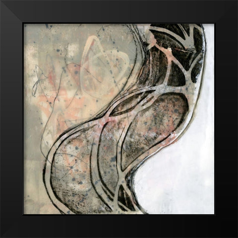 Wave Flux I Black Modern Wood Framed Art Print by Goldberger, Jennifer