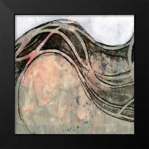 Wave Flux II Black Modern Wood Framed Art Print by Goldberger, Jennifer