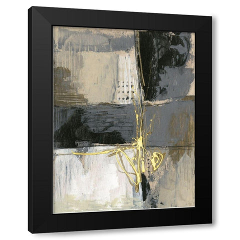 Neutral Divisions II Black Modern Wood Framed Art Print by Goldberger, Jennifer