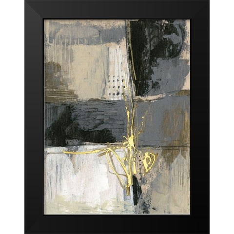 Neutral Divisions II Black Modern Wood Framed Art Print by Goldberger, Jennifer