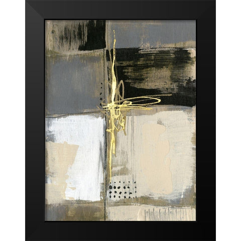 Neutral Divisions III Black Modern Wood Framed Art Print by Goldberger, Jennifer