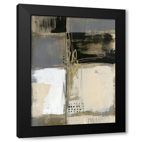 Neutral Divisions III Black Modern Wood Framed Art Print by Goldberger, Jennifer