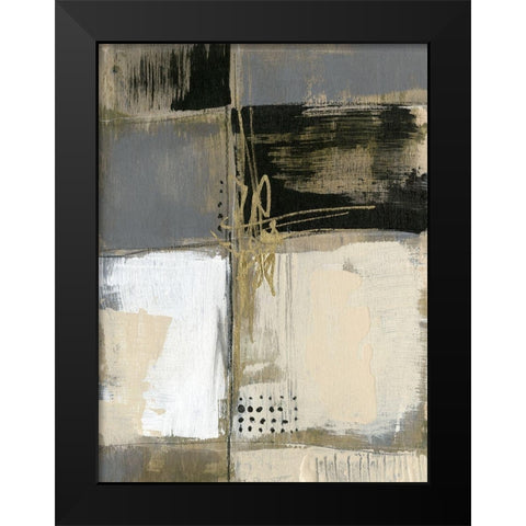 Neutral Divisions III Black Modern Wood Framed Art Print by Goldberger, Jennifer