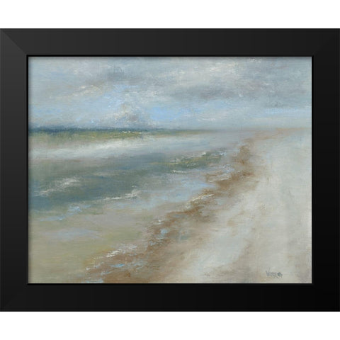 Ocean Walk II Black Modern Wood Framed Art Print by Wendling, Marilyn