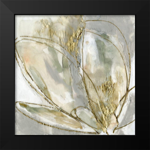 Blooming Gold II Black Modern Wood Framed Art Print by Goldberger, Jennifer