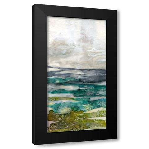 Crackled Marshland I Black Modern Wood Framed Art Print by Goldberger, Jennifer