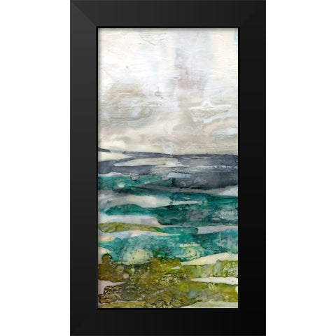 Crackled Marshland I Black Modern Wood Framed Art Print by Goldberger, Jennifer