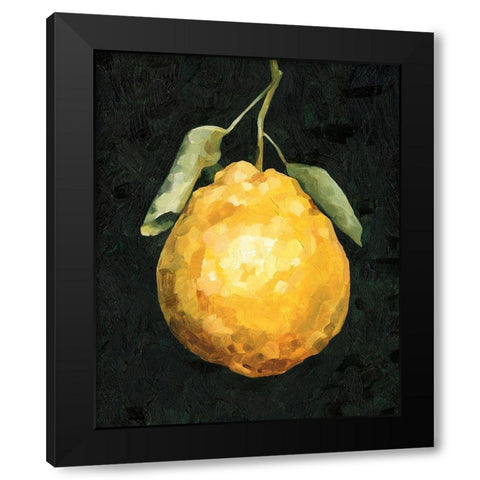 Dark Lemon II Black Modern Wood Framed Art Print by Caroline, Emma