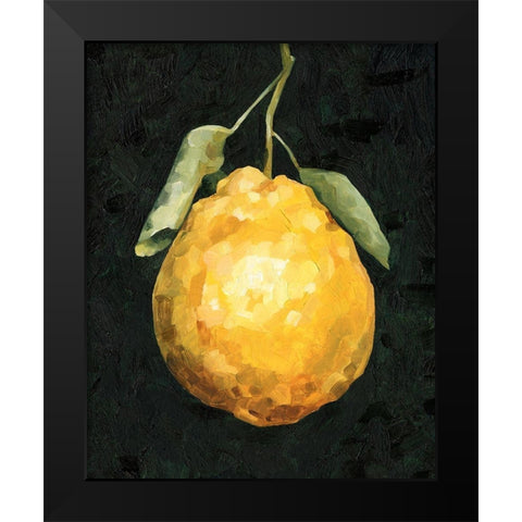 Dark Lemon II Black Modern Wood Framed Art Print by Caroline, Emma