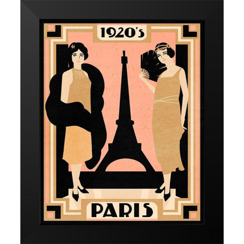 1920s Paris I Black Modern Wood Framed Art Print by Warren, Annie