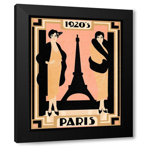1920s Paris II Black Modern Wood Framed Art Print by Warren, Annie