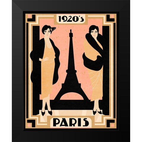 1920s Paris II Black Modern Wood Framed Art Print by Warren, Annie