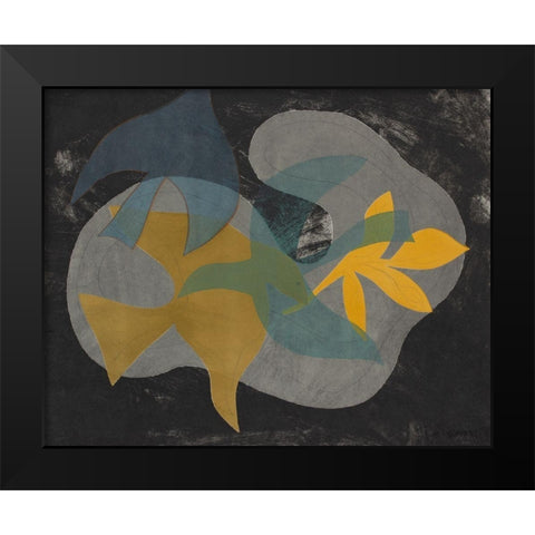 Dove Composition III Black Modern Wood Framed Art Print by Delamater, Rob