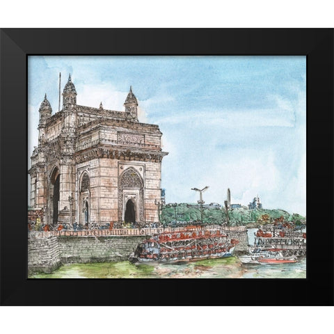 Dreaming of India I Black Modern Wood Framed Art Print by Wang, Melissa