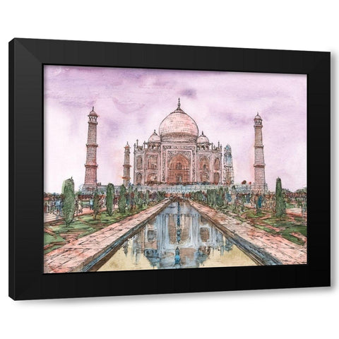 Dreaming of India II Black Modern Wood Framed Art Print with Double Matting by Wang, Melissa