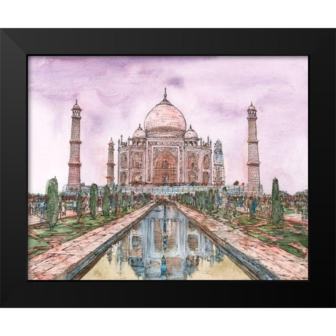 Dreaming of India II Black Modern Wood Framed Art Print by Wang, Melissa