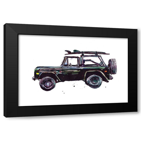 Surfin Wheels II Black Modern Wood Framed Art Print by McCreery, Paul