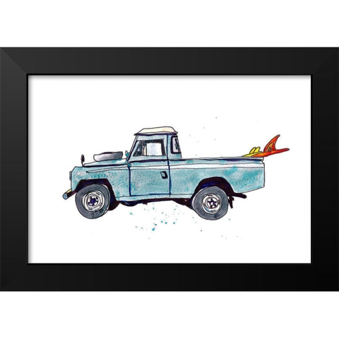 Surfin Wheels III Black Modern Wood Framed Art Print by McCreery, Paul