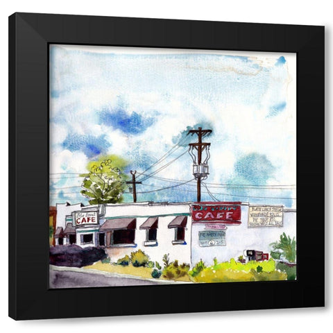 Urban Study II Black Modern Wood Framed Art Print with Double Matting by McCreery, Paul