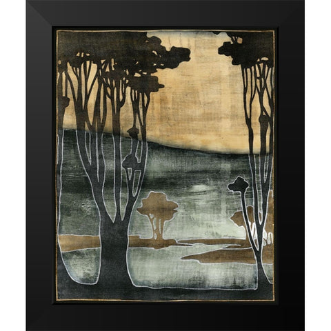 Nouveau Trees II Black Modern Wood Framed Art Print by Goldberger, Jennifer