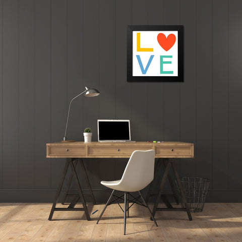 Simple Message I Black Modern Wood Framed Art Print by Barnes, Victoria