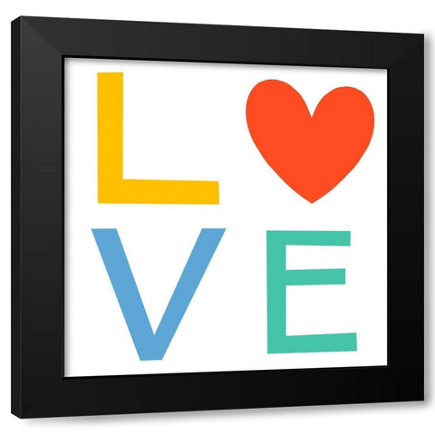 Simple Message I Black Modern Wood Framed Art Print with Double Matting by Barnes, Victoria