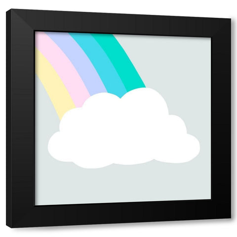 Rainbow Cloud I Black Modern Wood Framed Art Print with Double Matting by Barnes, Victoria