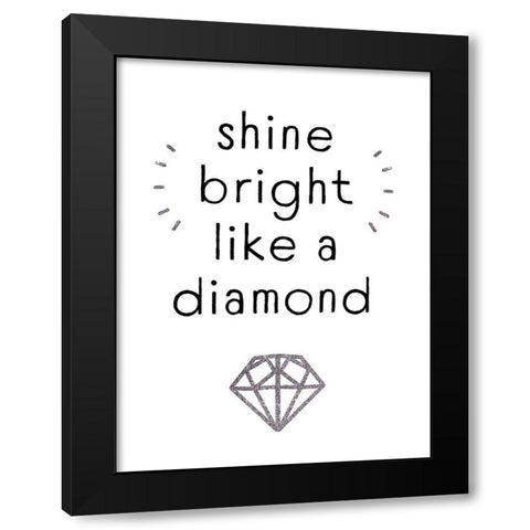 Shine Bright I Black Modern Wood Framed Art Print by Barnes, Victoria