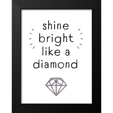 Shine Bright I Black Modern Wood Framed Art Print by Barnes, Victoria