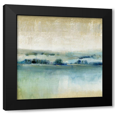 Distant Shoreline II Black Modern Wood Framed Art Print with Double Matting by OToole, Tim
