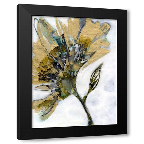 Flower Alloy II Black Modern Wood Framed Art Print with Double Matting by Goldberger, Jennifer