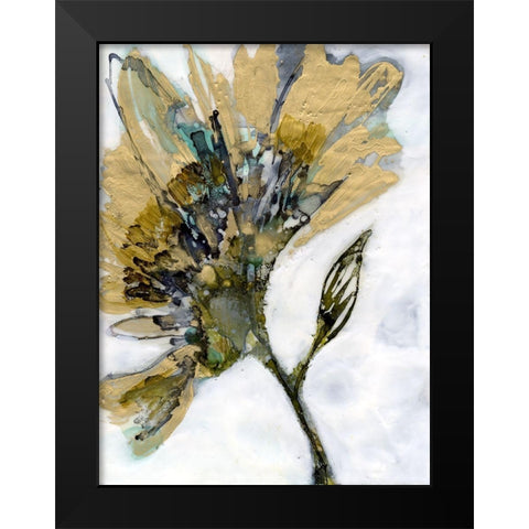 Flower Alloy II Black Modern Wood Framed Art Print by Goldberger, Jennifer