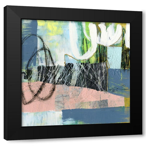 Circlets I Black Modern Wood Framed Art Print with Double Matting by Goldberger, Jennifer