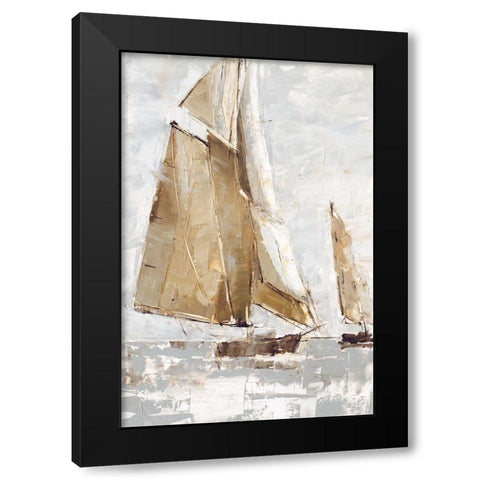 Golden Sails I Black Modern Wood Framed Art Print with Double Matting by Harper, Ethan
