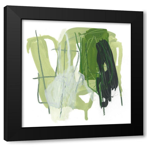 Jade Schematic VII Black Modern Wood Framed Art Print by Vess, June Erica